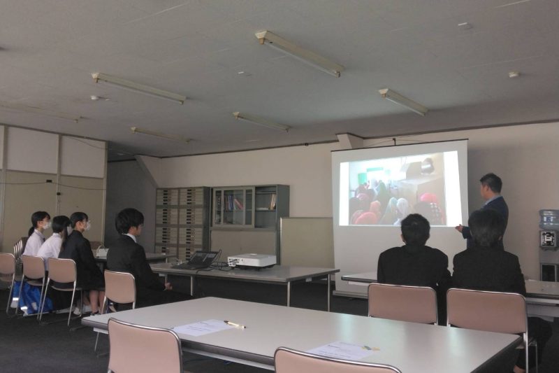 岡山市立岡北中学校の生徒がSDGs学習で弊社へ見学に来社されました！